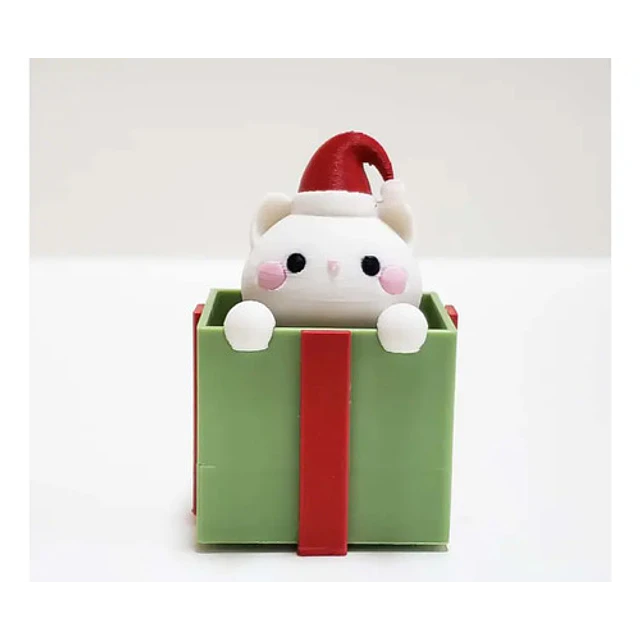 Adorno Navideño- Gato Sorpresa De Navidad