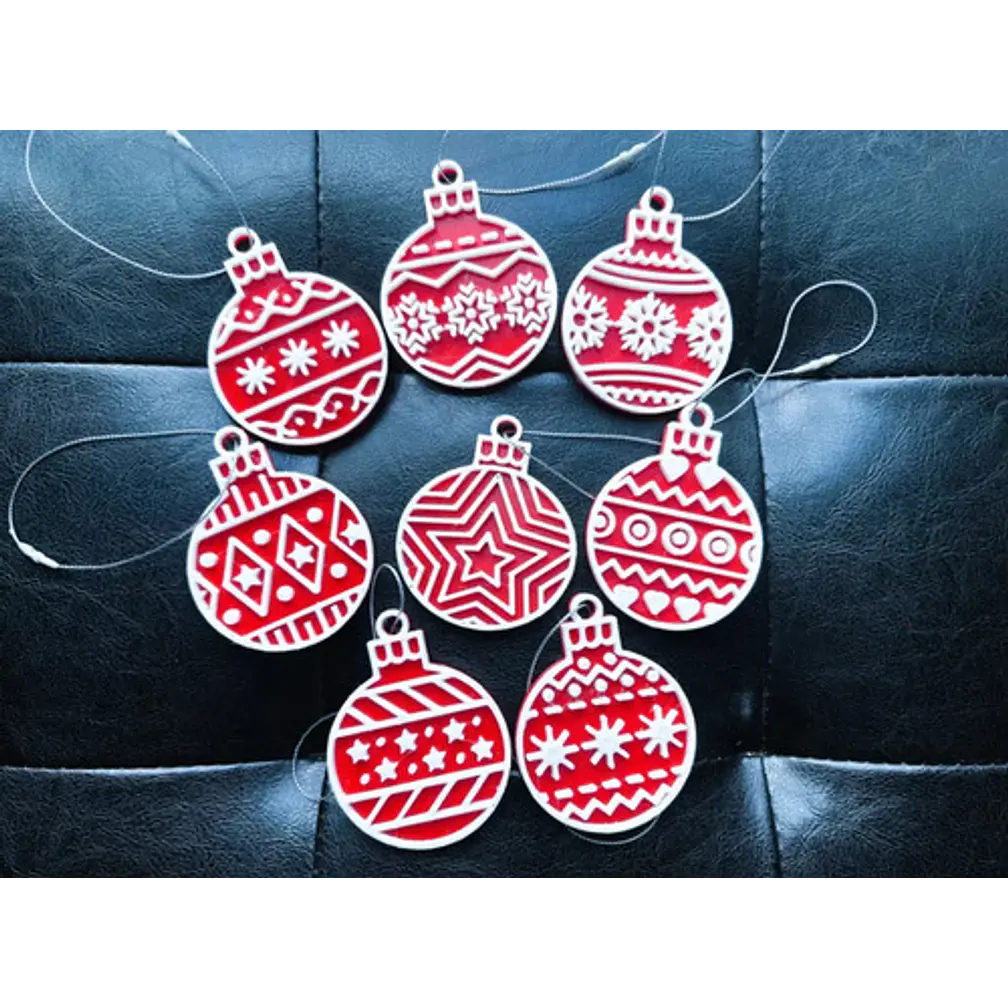 Adornos Navidad - Bolas Decorativas Para Árbol (pack 8 Un) 3
