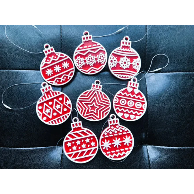 Adornos Navidad - Bolas Decorativas Para Árbol (pack 8 Un) 3