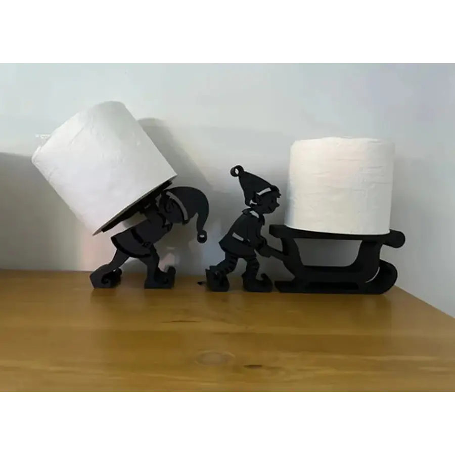 Organización Baño - Porta Rollos Elfos Navidad (pack 2 Un)