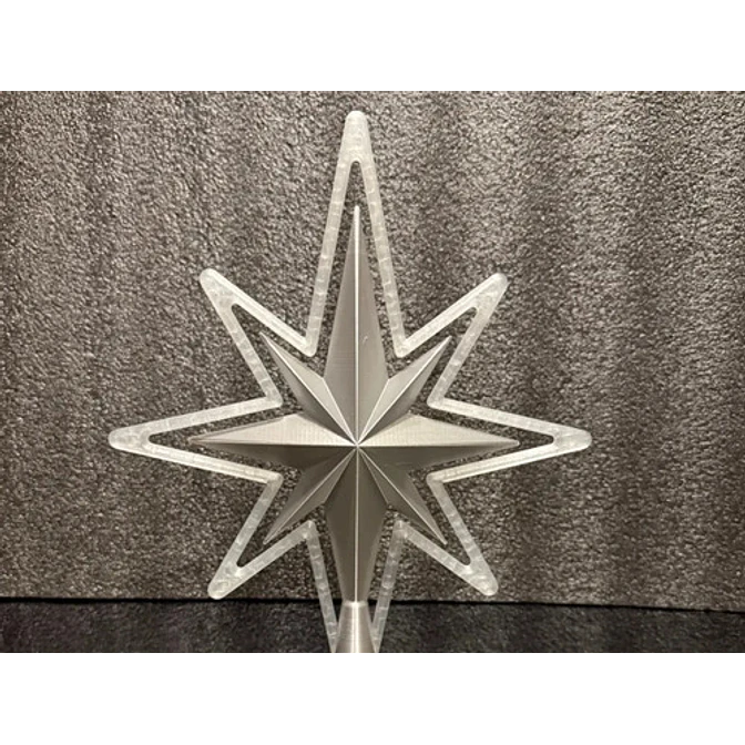 Adorno Navidad - Estrella Para Punta Árbol 4