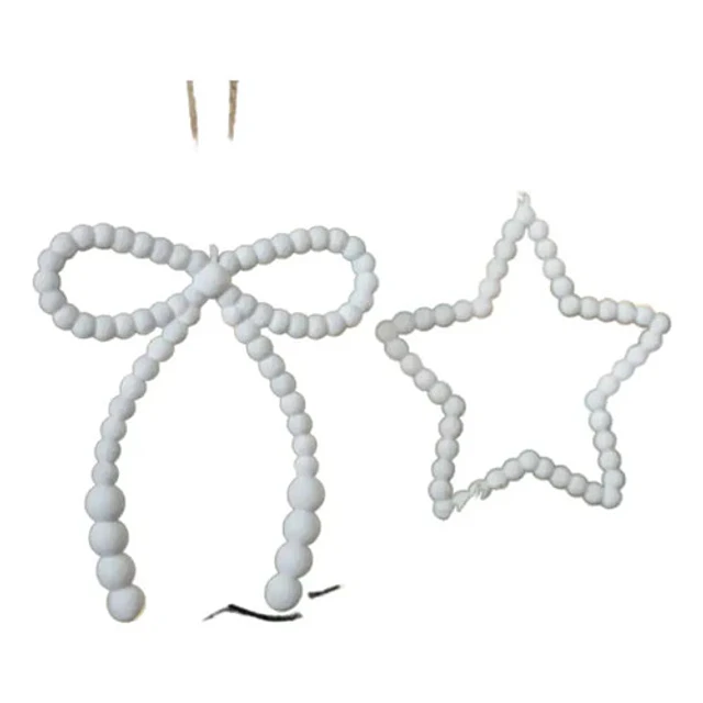 Elegante Conjunto De Adornos Navideños De Cuentas