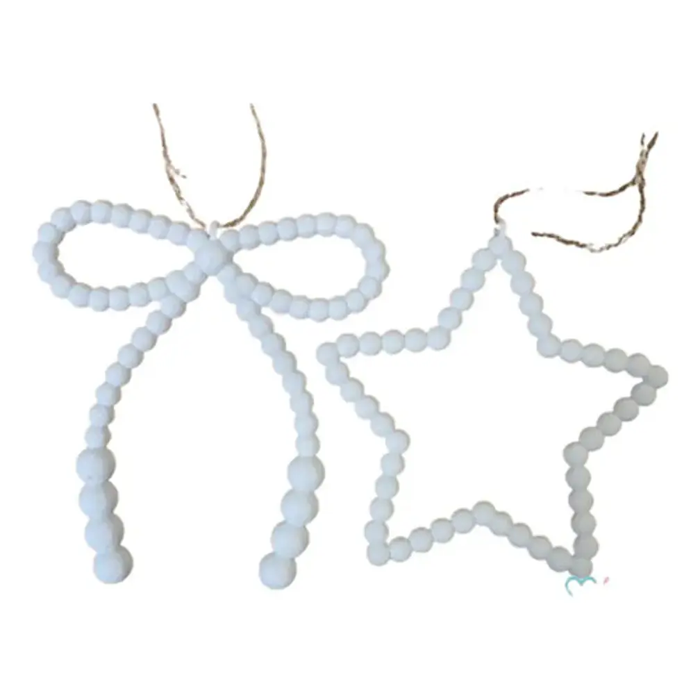 Elegante Conjunto De Adornos Navideños De Cuentas 3