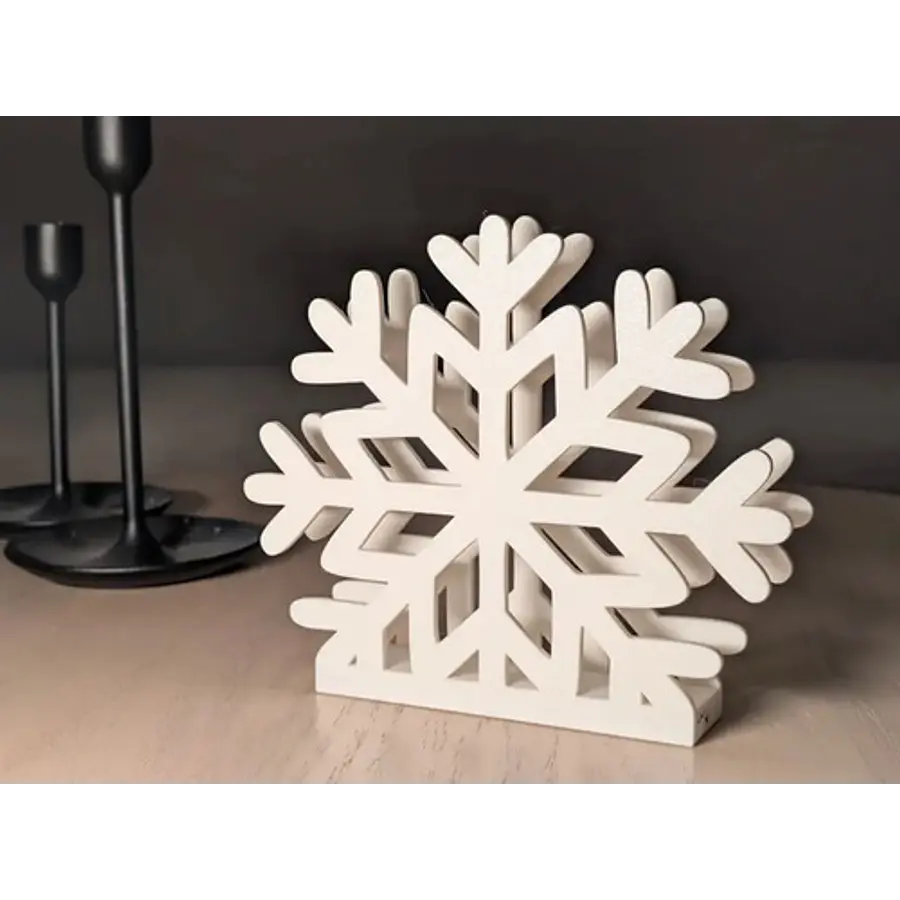 Servilletero Navideño - Copo De Nieve