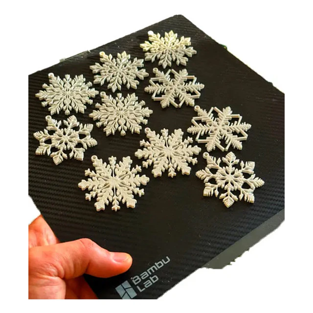 Adornos Árbol Navidad - Copos De Nieve (pack 10 Un)