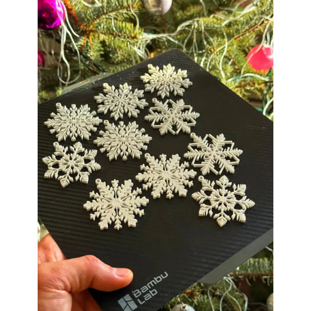 Adornos Árbol Navidad - Copos De Nieve (pack 10 Un) 2