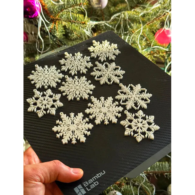 Adornos Árbol Navidad - Copos De Nieve (pack 10 Un)
