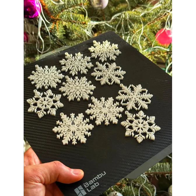 Adornos Árbol Navidad - Copos De Nieve (pack 10 Un) 2