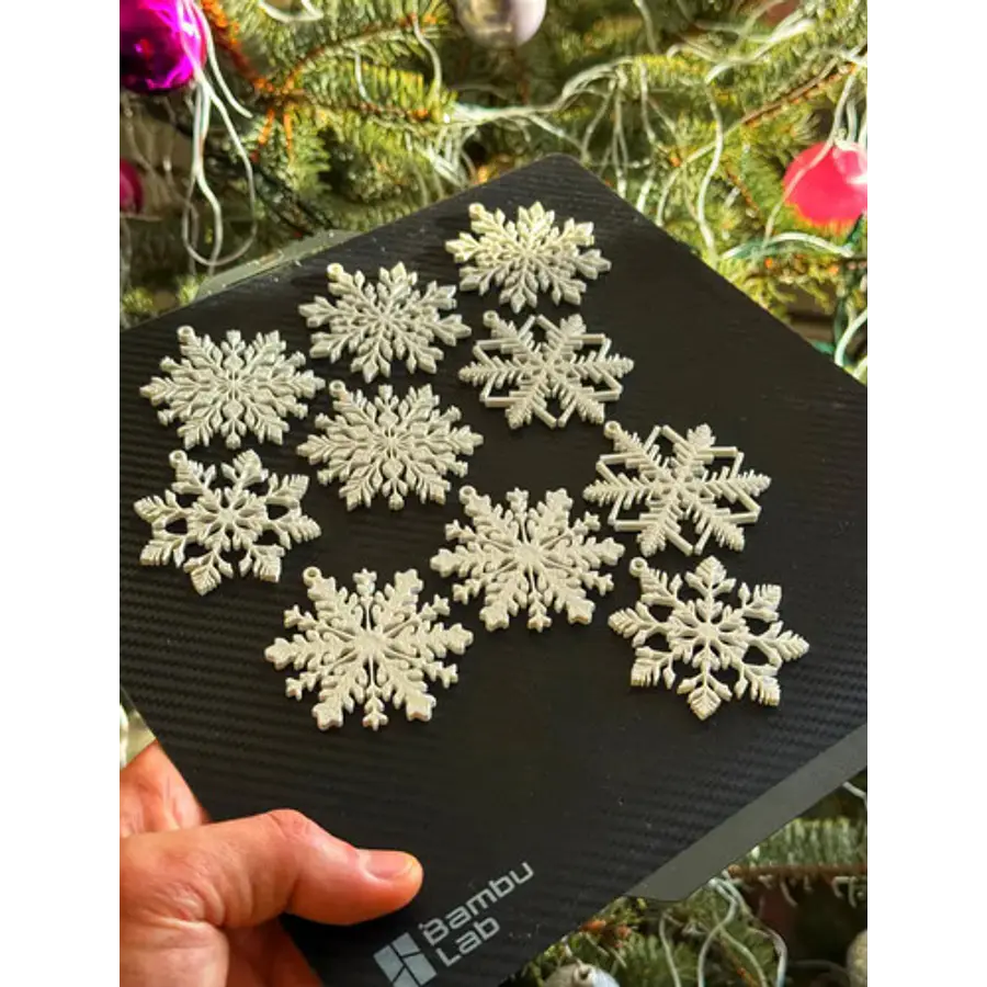 Adornos Árbol Navidad - Copos De Nieve (pack 10 Un)