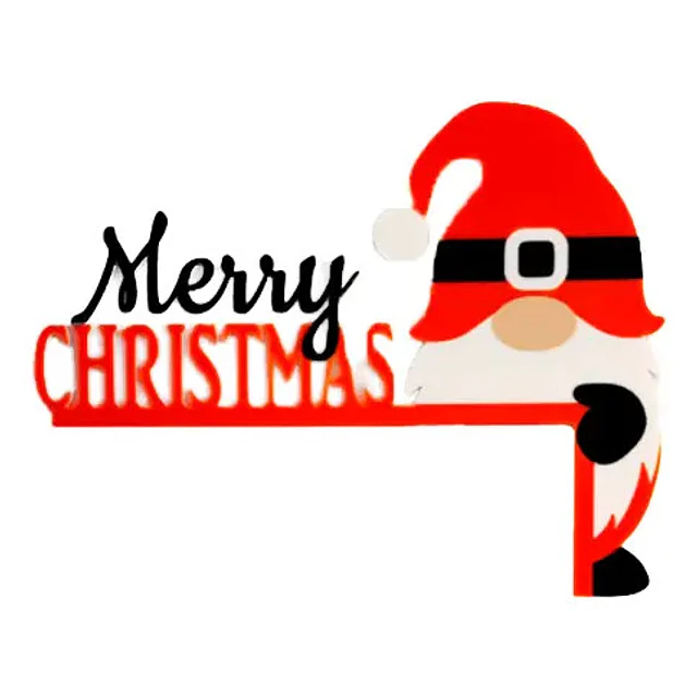 Adorno Navidad - Esquinero De Puerta Gnomo