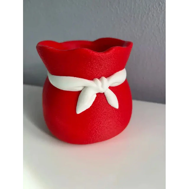 Adorno Navidad - Jarrón En Forma De Bolsa De Regalo