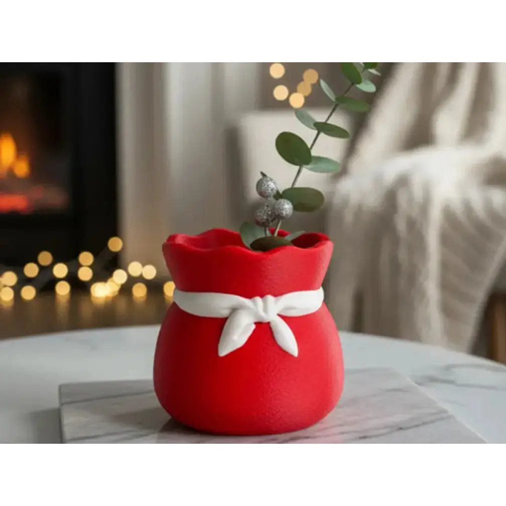 Adorno Navidad - Jarrón En Forma De Bolsa De Regalo 4