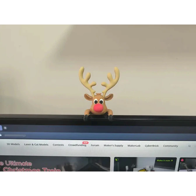 Decoración Navidad - Rodolfo El Reno Para Monitor 3