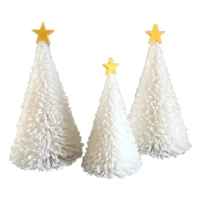 Trio De Árboles De Navidad Modernos