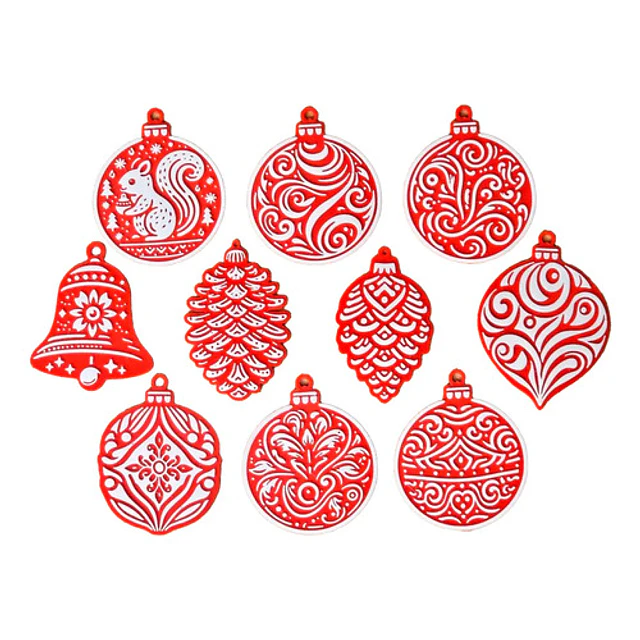Adornos Decorativos - Árbol Navidad (pack 10 Un)