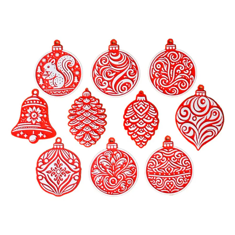 Adornos Decorativos - Árbol Navidad (pack 10 Un)
