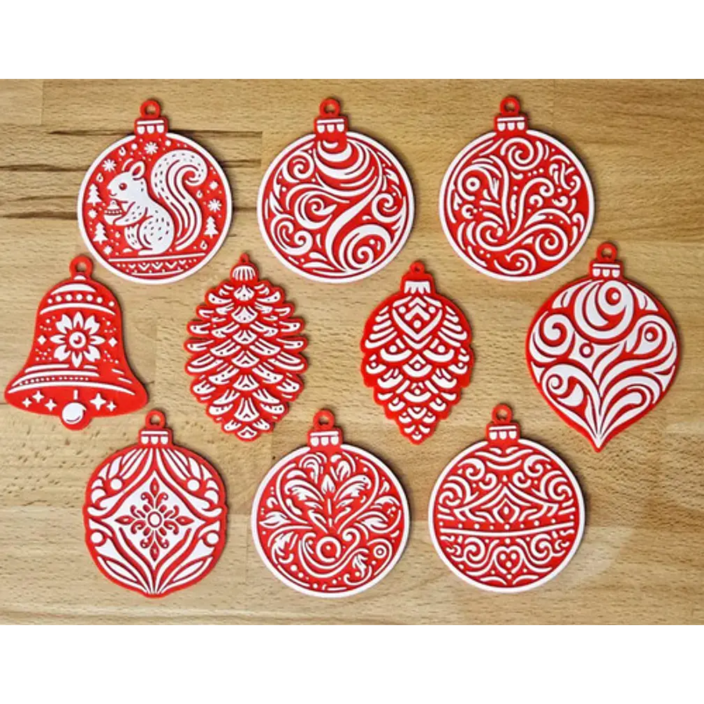 Adornos Decorativos - Árbol Navidad (pack 10 Un) 2