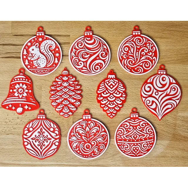 Adornos Decorativos - Árbol Navidad (pack 10 Un)