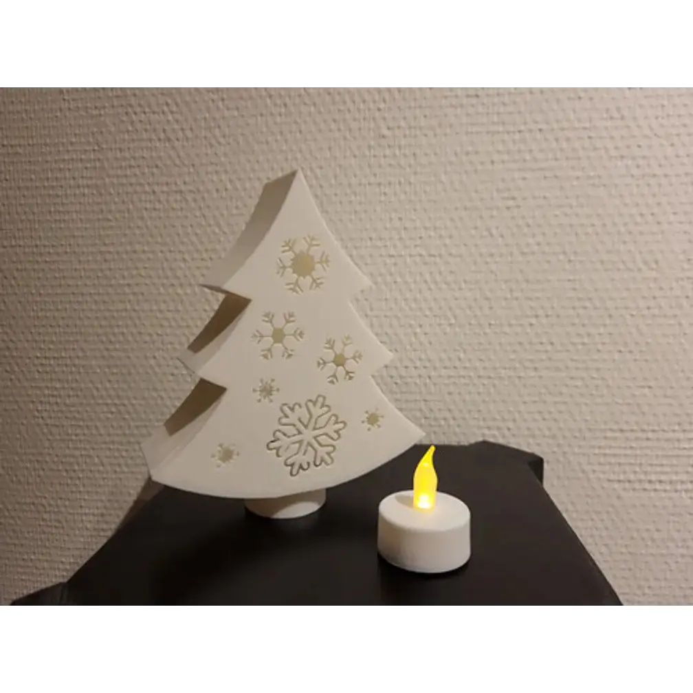 Portavelas De Árbol De Navidad Moderno 1