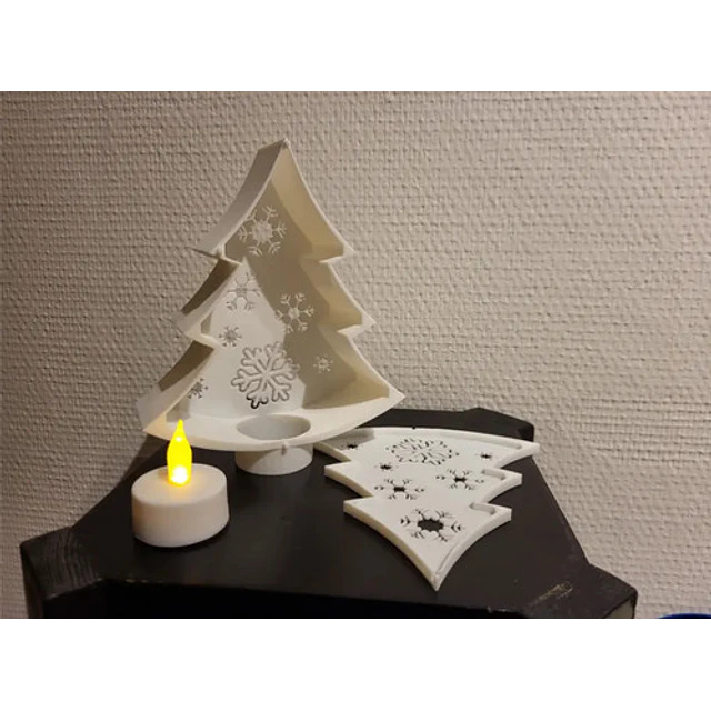 Portavelas De Árbol De Navidad Moderno