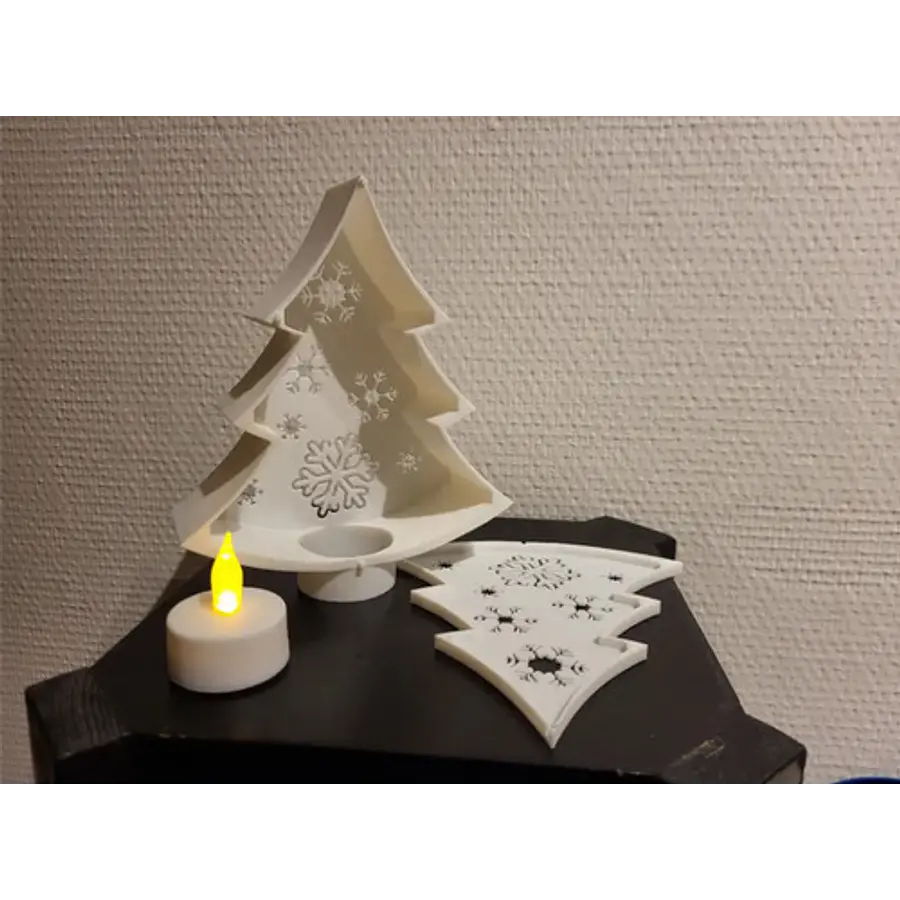 Portavelas De Árbol De Navidad Moderno