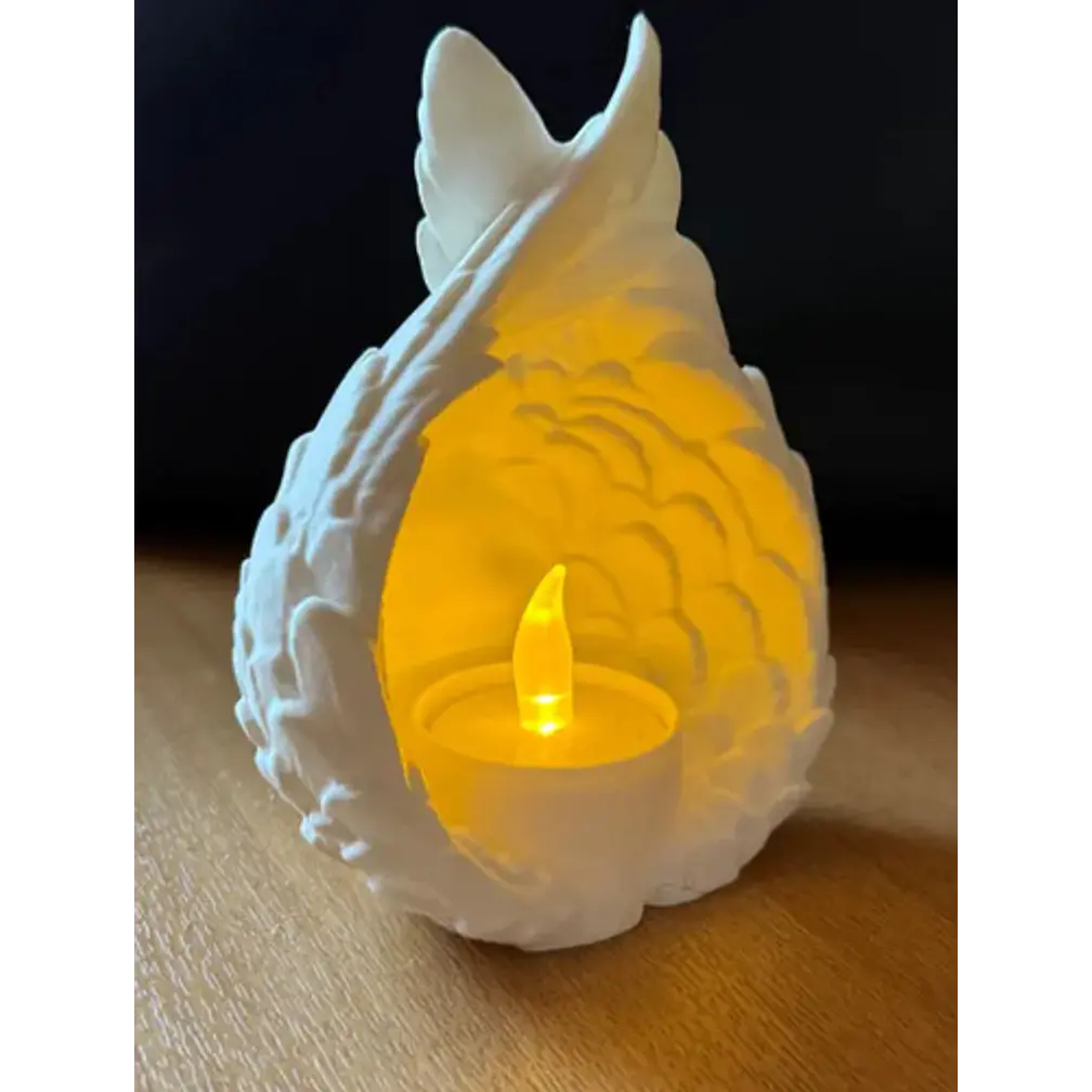 Portavelas Led Alas De Ángel Guardián 2