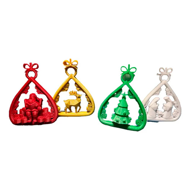 Adornos Navidad En Forma De Lágrima (pack 4 Un)