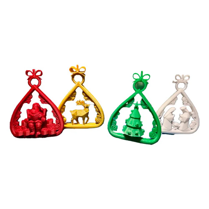 Adornos Navidad En Forma De Lágrima (pack 4 Un) 1