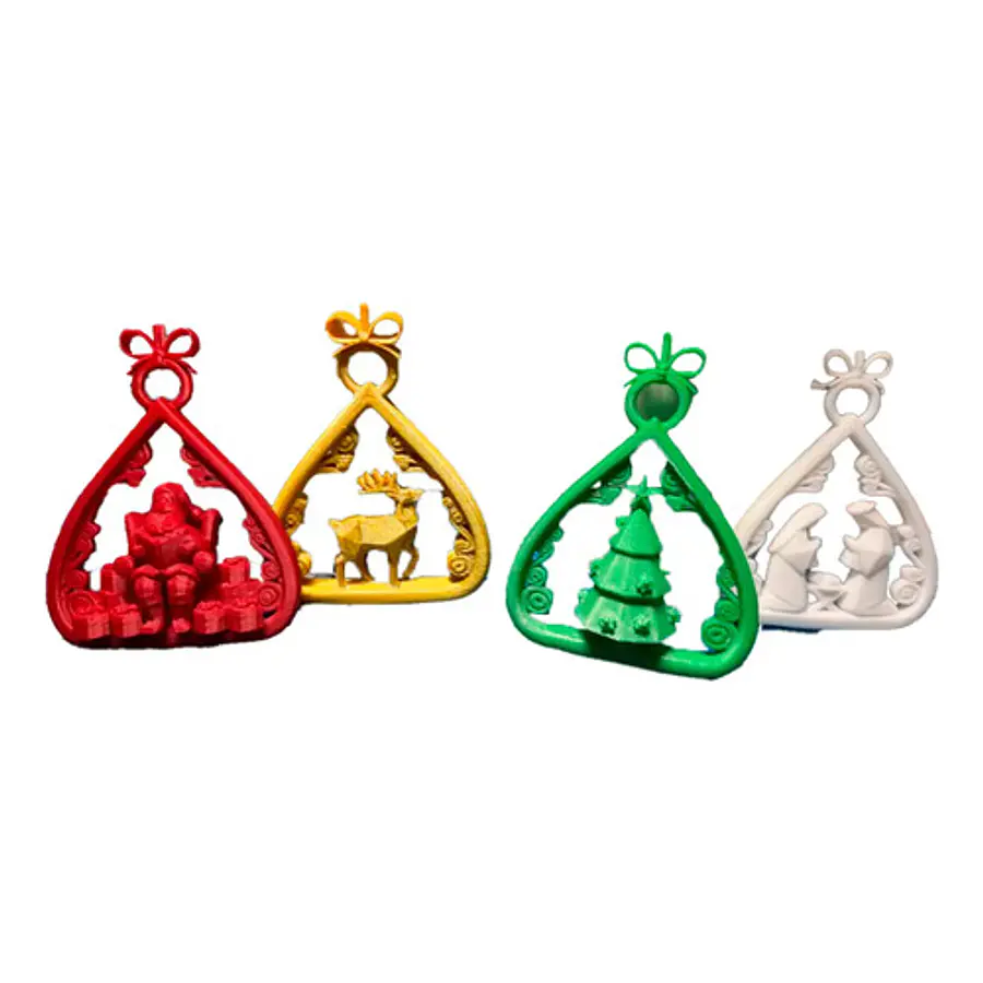 Adornos Navidad En Forma De Lágrima (pack 4 Un)