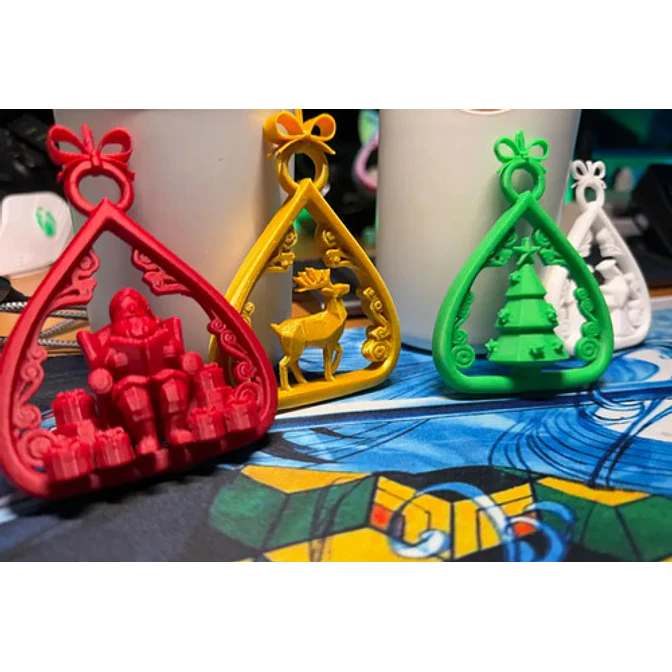 Adornos Navidad En Forma De Lágrima (pack 4 Un) 2