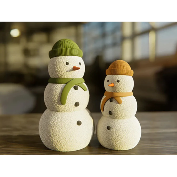 Adornos Navidad - Muñecos De Nieve Efecto Peludo (pack 2 Un) 2
