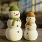Adornos Navidad - Muñecos De Nieve Efecto Peludo (pack 2 Un) - Miniatura 2