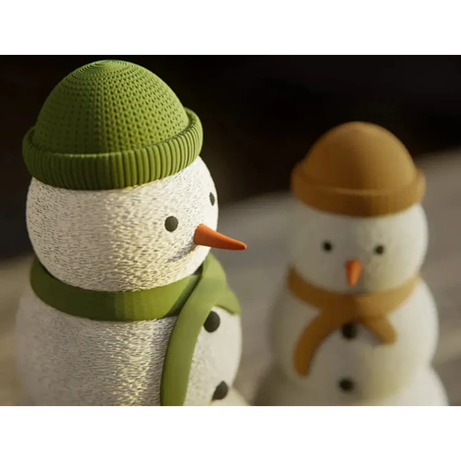 Adornos Navidad - Muñecos De Nieve Efecto Peludo (pack 2 Un) 3