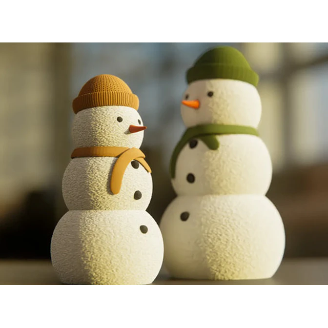 Adornos Navidad - Muñecos De Nieve Efecto Peludo (pack 2 Un) 4