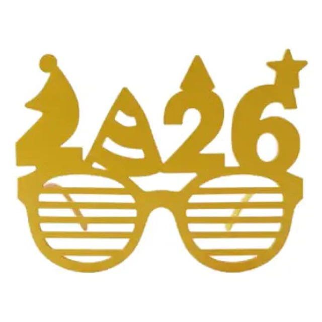 Gafas De Fiesta De Año Nuevo 2026 Doradas
