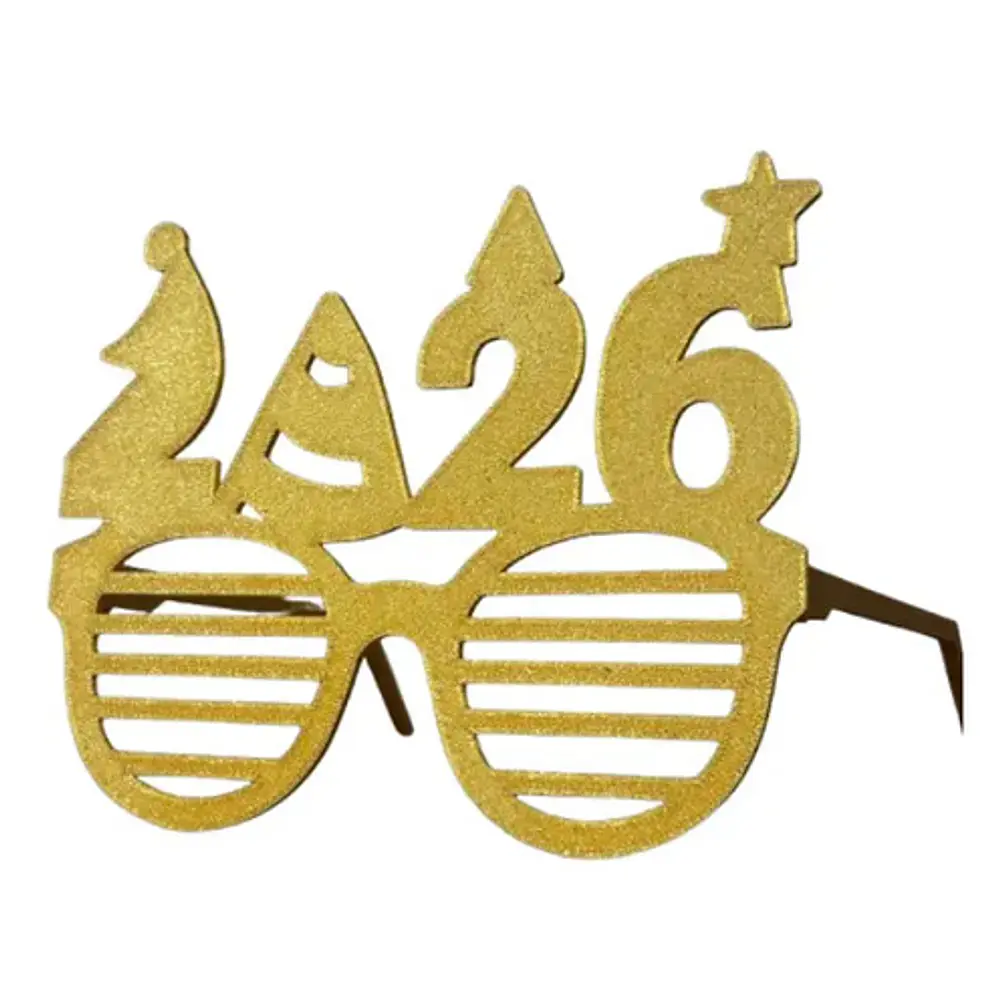 Gafas De Fiesta De Año Nuevo 2026 Doradas 2
