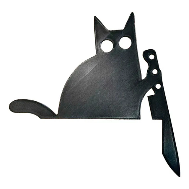 Esquinero De Puerta - Gato Con Cuchillo
