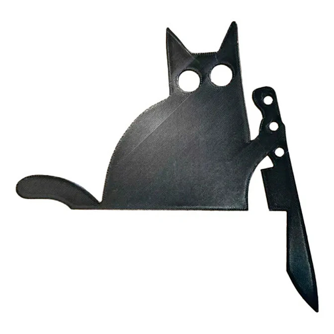 Esquinero De Puerta - Gato Con Cuchillo 1