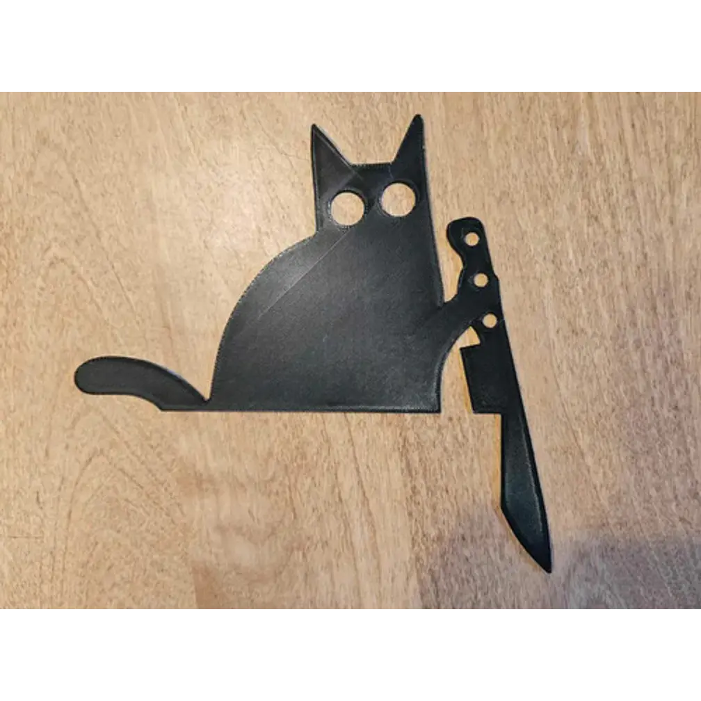 Esquinero De Puerta - Gato Con Cuchillo 4