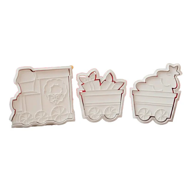 Cortadores De Galletas - Tren Navideño (pack 3 Un)