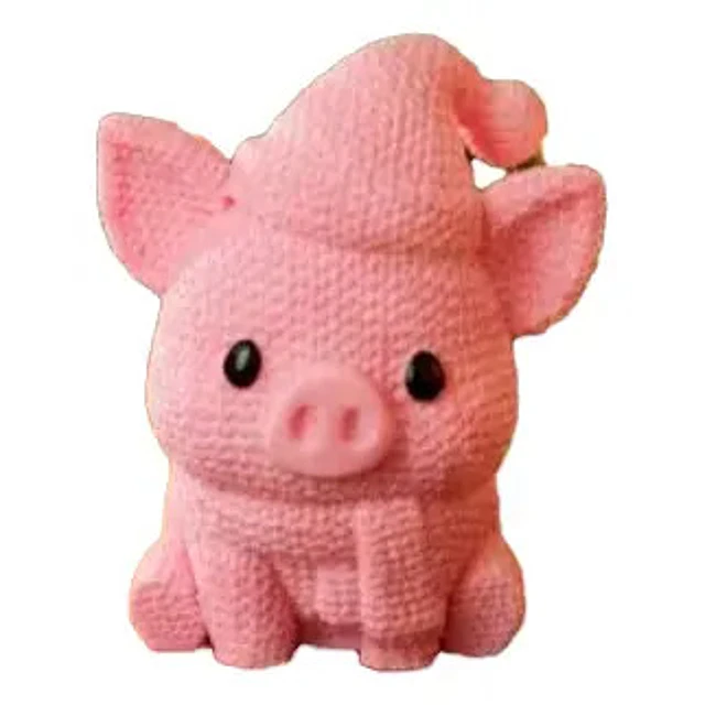 Adorno - Cerdito De Navidad Estilo Tejido