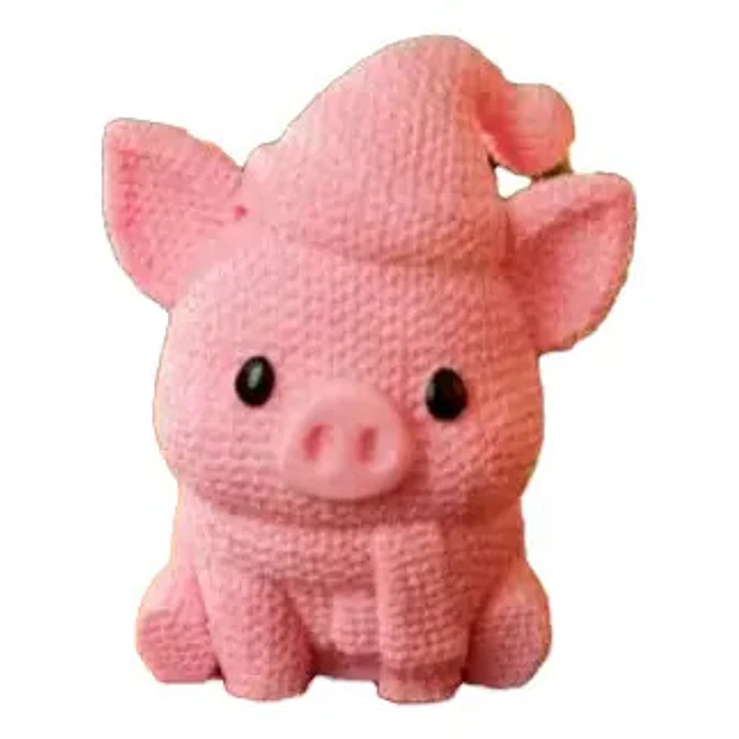 Adorno - Cerdito De Navidad Estilo Tejido 1