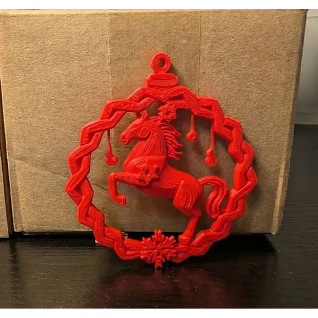 Adorno Navidad - Caballo De Fuego