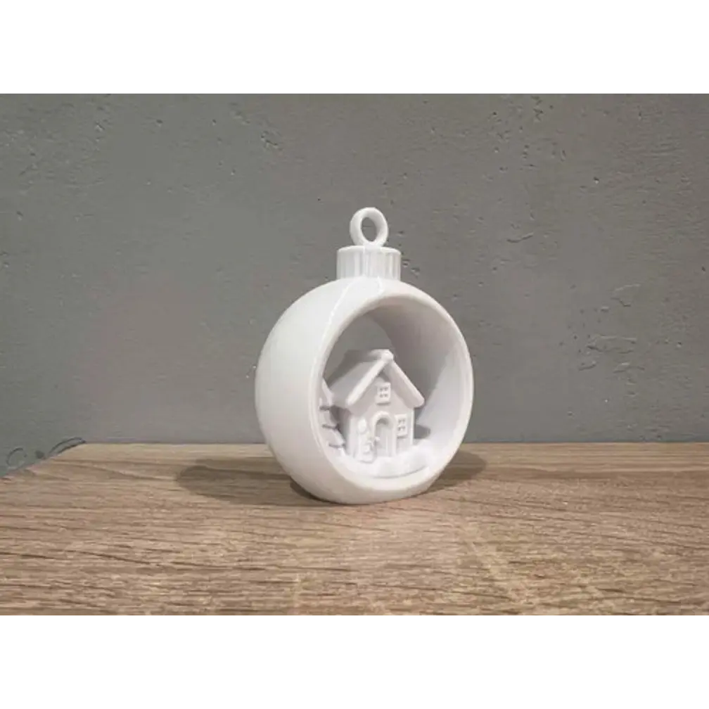 Bola De Navidad Con Casa De Navidad 2