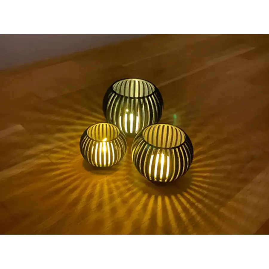 Pack 3 Portavelas Led Elegantes