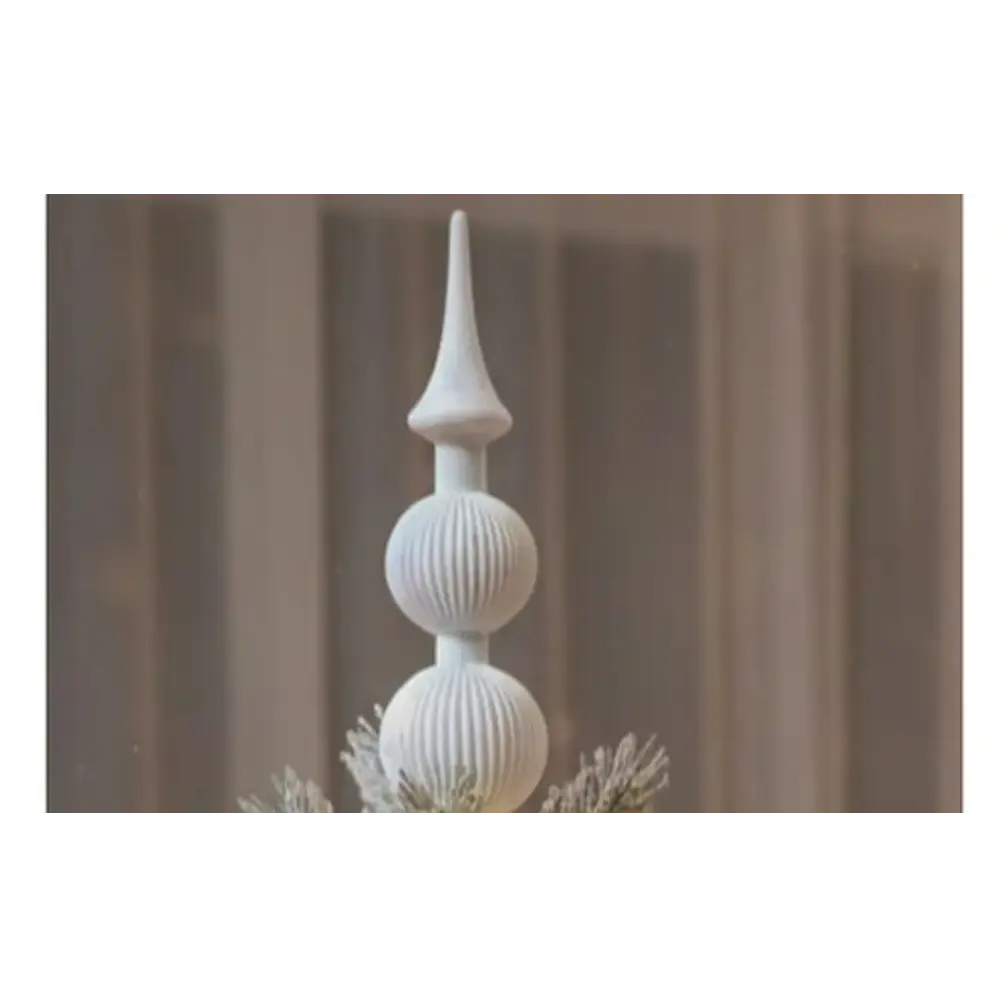 Elegante Adorno Acanalado Para Árbol De Navidad 1