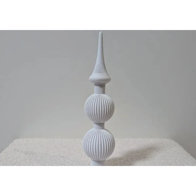Elegante Adorno Acanalado Para Árbol De Navidad
