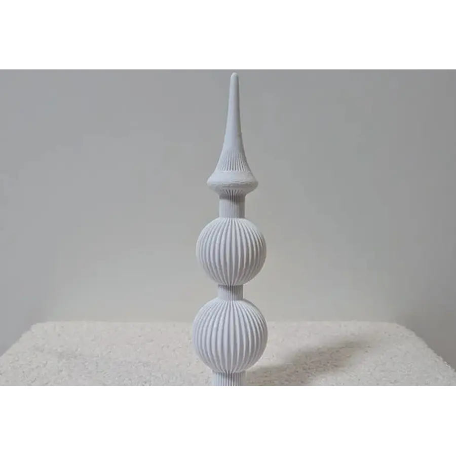 Elegante Adorno Acanalado Para Árbol De Navidad