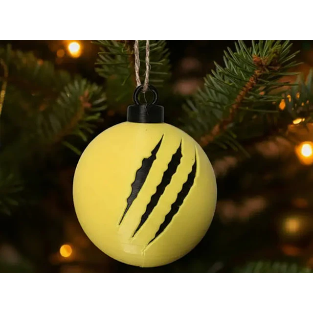 Bola De Navidad Con Arañazos De Wolverine