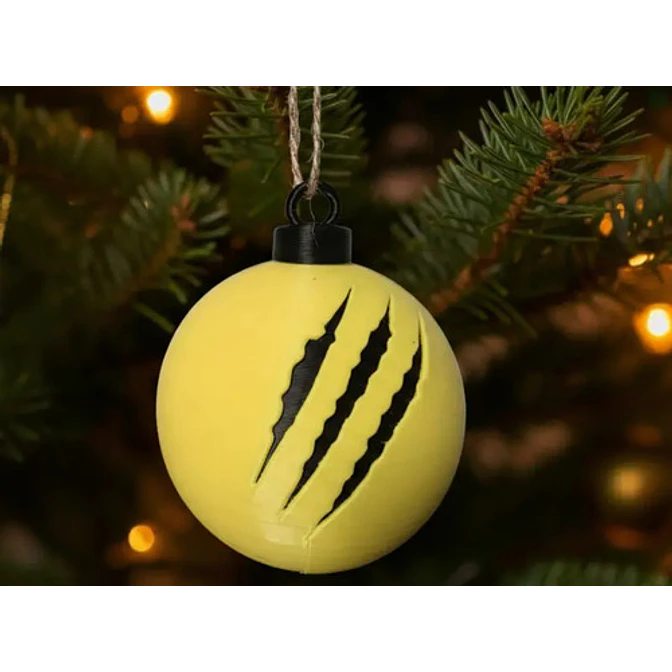 Bola De Navidad Con Arañazos De Wolverine 1